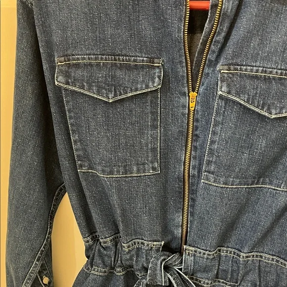 J. Crew Dark Blue Denim Utility Dress size 0 - Picture 4 of 6